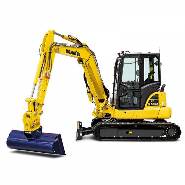 Komatsu minigraafmachine PC58MR-5 te koop bij Vrijdag Trading